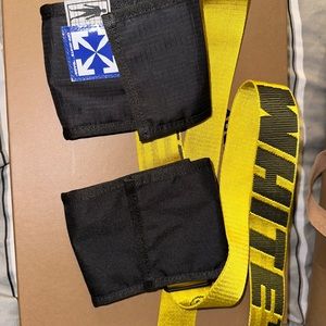 Off white industrial belt